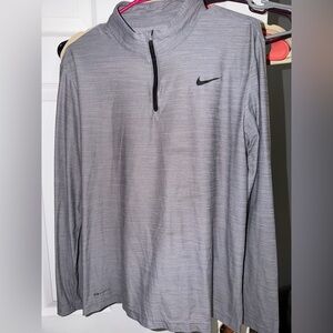 Nike Heather Gray Quarter-Zip Shirt
